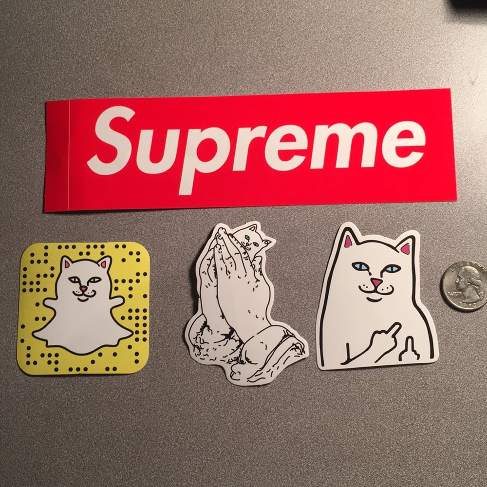 Supreme + Rip n Dip sticker pack